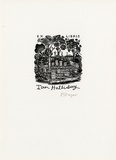 Artist: Frazer, David. | Title: Ian Halliday | Date: c.2001 | Technique: wood-engraving, printed in black in, from one block