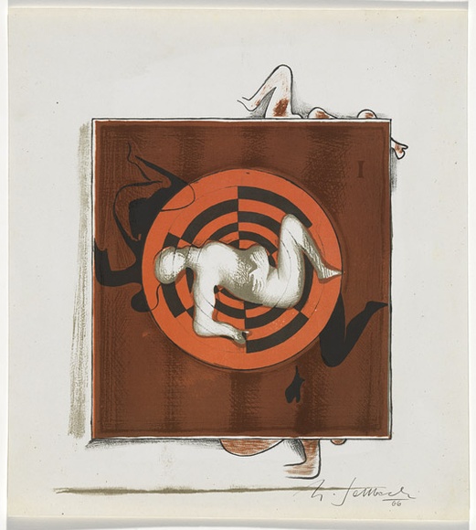Artist: SELLBACH, Udo | Title: (Target) | Date: 1966 | Technique: lithograph, printed in colour, from four stones