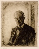 Artist: Bull, Norma C. | Title: John Masefield. | Date: 1934 | Technique: etching and aquatint, printed in black ink with plate-tone, from one plate