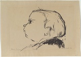 Artist: Grieve, Robert. | Title: Head | Date: 1958 | Technique: lithograph, printed in black ink, from one stone
