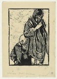 Artist: Groblicka, Lidia. | Title: Jew's children | Date: 1954-55 | Technique: linocut, printed in black ink, from one block