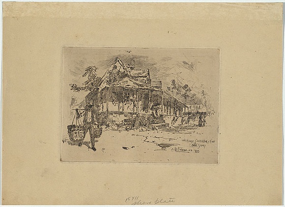 Artist: FULLWOOD, A.H. | Title: Old house Canterbury Road near Sydney. | Date: 1893 | Technique: etching, printed in warm black ink, from one plate