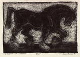 Artist: MENELAUS, Sarah | Title: Boxer | Date: 1999, February | Technique: lithograph, printed in black ink, from one stone