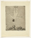 Artist: WILLIAMS, Fred | Title: Trapeze | Date: 1955-56 | Technique: etching, drypoint and aquatint, printed in black ink, from one copper plate | Copyright: © Fred Williams Estate