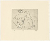 Artist: Furlonger, Joe. | Title: Bather (no.1) | Date: 1989 | Technique: etching, printed in black ink, from one plate
