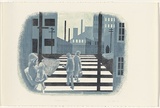 Artist: White, Susan Dorothea. | Title: Pedestrian crossing | Date: 1977 | Technique: lithograph, printed in colour, from multiple stones [or plates]