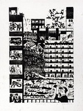 Artist: Allen, Joyce. | Title: High rise spy. | Date: 1969 | Technique: linocut, printed in black ink, from one block