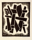 Artist: Hawkins, Weaver. | Title: Interdependence | Date: 1958 | Technique: linocut, printed in black ink, from one block | Copyright: The Estate of H.F Weaver Hawkins