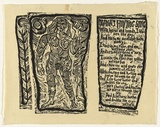 Artist: HANRAHAN, Barbara | Title: Diana's hunting song | Date: 1962 | Technique: linocut, printed in black ink, from three blocks