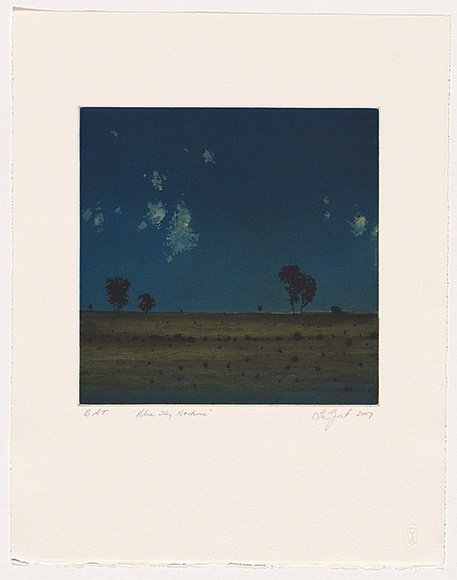 Artist: Grant, Ian. | Title: Blue sky nocturne | Date: 2007 | Technique: etching and aquatint, printed in colour, from multiple plates