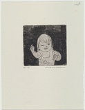 Artist: WILLIAMS, Fred | Title: Isobel in her playsuit | Date: 1964-65 | Technique: etching, drypoint, flat biting, printed in black ink, from oen copper plate | Copyright: © Fred Williams Estate