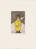 Artist: Robinson, William. | Title: Goose feathers | Date: 1991 | Technique: etching, printed in brown ink, from one plate; hand-coloured