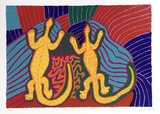 Artist: Pike, Jimmy. | Title: Karnanganyja and Likjartu | Date: 1989 | Technique: screenprint, printed in colour, from multiple stencils
