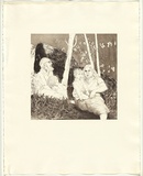 Artist: Symons, Suellen. | Title: Guboo Ted and Anne Thomas at Mount Dromedary. | Technique: etching, printed in black/brown ink, from one copper plate | Copyright: © Suellen Symons