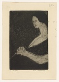 Artist: WILLIAMS, Fred | Title: Pregnant woman | Date: 1955-56 | Technique: etching, aquatint, drypoint, printed in black ink, from one zinc plate | Copyright: © Fred Williams Estate