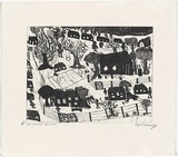 Artist: Kennedy, Roy. | Title: I'm never alone. | Date: 2005 | Technique: etching, printed in black ink, from one plate