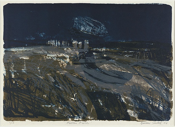 Artist: Seidel, Brian | Title: Fallow fields | Date: 1964 | Technique: lithograph, printed in colour, from multiple stones [or plates] | Copyright: This work appears on screen courtesy of the artist and copyright holder
