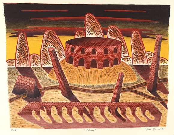 Artist: Bowen, Dean. | Title: Coliseum | Date: 1990 | Technique: lithograph, printed in colour, from multiple stones