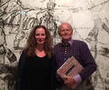 Title: Kim Westcott with Hank Ebes who opened her exhibition, March 2015. | Date: 2015