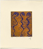 Artist: ROBERTSON, Shorty JANGALA | Title: ngapa puyurru-rla jukurrpa l | Date: 2003 | Technique: etching, on one zinc plate