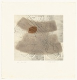 Artist: Cameron, Dorothy. | Title: not titled [hand and leaf] | Date: 1976 | Technique: soft-ground etching, printed in colour, from multiple plates