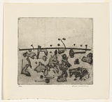 Artist: WILLIAMS, Fred | Title: Chopped trees | Date: 1965-66 | Technique: sugar aquatint, etching, printed in black ink with plate-tone, from one copper plate | Copyright: © Fred Williams Estate