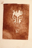 Artist: Bell, George.. | Title: (Bearded man) [recto; verso]. | Technique: linocut, printed in black ink, from one block