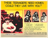 Artist: Fieldsend, Jan. | Title: These teenagers need homes, could they live with you?...Stretch-A-Family. | Date: 1981 | Technique: screenprint, printed in colour, from four stencils