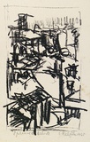 Artist: Halpern, Stacha. | Title: not titled [Paris rooftops] | Date: 1965 | Technique: lithograph, printed in black ink, from one stone [or plate]