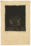 Artist: Wienholt, Anne. | Title: Head | Date: 1947 | Technique: etching and aquatint, printed in black ink, from one copper plate