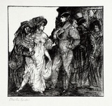Artist: Conder, Charles. | Title: La fille aux yeux d'or. | Date: 1899 | Technique: transfer-lithograph, printed in black ink, from one stone