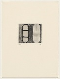 Artist: Friend, Ian. | Title: not titled I (geometric forms) | Date: 1989, May | Technique: etching and drypoint, printed in black ink, from one plate | Copyright: © Ian Friend