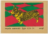 Artist: Megalo Screenprinting Collective. | Title: Royal souvenir type 624-24: corgi | Date: 1981 | Technique: screenprint, printed in colour, from four stencils
