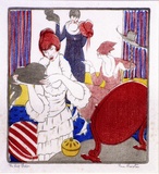 Artist: Proctor, Thea. | Title: The hat shop | Date: 1919 | Technique: lithograph, printed in colour, from four stones | Copyright: © Art Gallery of New South Wales
