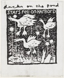 Artist: WORSTEAD, Paul | Title: Ducks on the pond - stars fell on her band | Date: 1992 | Technique: screenprint, printed in black ink, from one stencil | Copyright: This work appears on screen courtesy of the artist