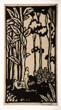Artist: Wood, Rex. | Title: The birth of Eve. | Date: c.1934 | Technique: linocut, printed in black ink, from one block