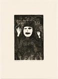 Artist: HANRAHAN, Barbara | Title: Performance | Date: 1989 | Technique: etching, printed in black ink, from one plate