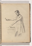 Artist: NICHOLAS, William | Title: Auctioneer the night (W. G. Moore) | Date: 1847 | Technique: pen-lithograph, printed in black ink, from one plate