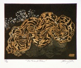 Artist: GRIFFITH, Pamela | Title: The giant clam (brown) | Date: 1981 | Technique: etching, printed in black ink, from one plate | Copyright: © Pamela Griffith