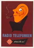 Artist: Bainbridge, John. | Title: Poster: Radio Telefunken pleases the ear. | Date: c.1958 | Technique: photo-lithograph