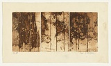 Artist: WILLIAMS, Fred | Title: Landscape triptych. Number 1 | Date: 1962 | Technique: aquatint, engraving and drypoint, printed in brown ink, from three plates | Copyright: © Fred Williams Estate