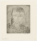 Artist: Allen, Davida | Title: Josephine | Date: 1990 | Technique: etching, printed in black ink with plate-tone, from one plate