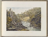 Artist: von Guérard, Eugene | Title: Cataracts near Launceston, Tasmania | Date: (1866 - 68) | Technique: lithograph, printed in colour, from multiple stones [or plates]