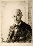 Artist: Bull, Norma C. | Title: John Masefield. | Date: 1934 | Technique: etching, aquatint and burnishing, printed in black ink, from one plate