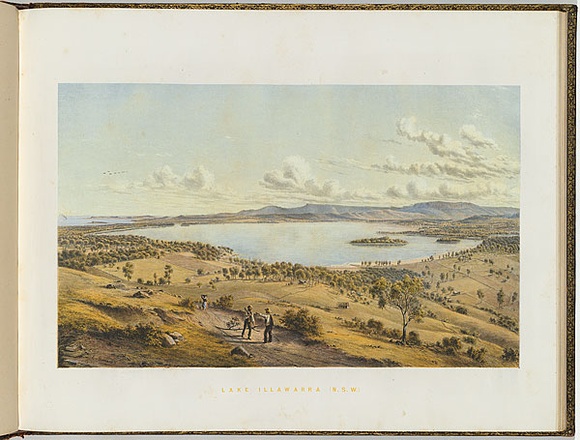 Artist: von Guérard, Eugene | Title: Lake Illawarra, New South Wales | Date: (1866 - 68) | Technique: lithograph, printed in colour, from multiple stones [or plates]