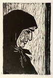 Artist: Clifton, Nancy. | Title: My neighbour 1. | Date: 1979 | Technique: woodcut, hand-printed in black ink, from one block