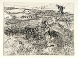 Artist: Rooney, Elizabeth. | Title: (Countryside, Berrima) | Date: 1974-1975 | Technique: etching, printed in black ink, from one  copper plate