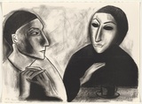 Artist: Dickerson, Robert. | Title: Theatre cafe. | Date: 1999 | Technique: lithograph, printed in black ink, from one stone