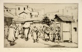 Artist: Hawkins, Weaver. | Title: Morocco | Date: c.1923 | Technique: drypoint, printed in black ink, from one plate | Copyright: The Estate of H.F Weaver Hawkins