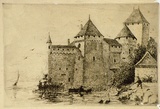 Artist: Bull, Norma C. | Title: (Castle). | Date: c.1940 | Technique: etching, printed in black ink, from one plate